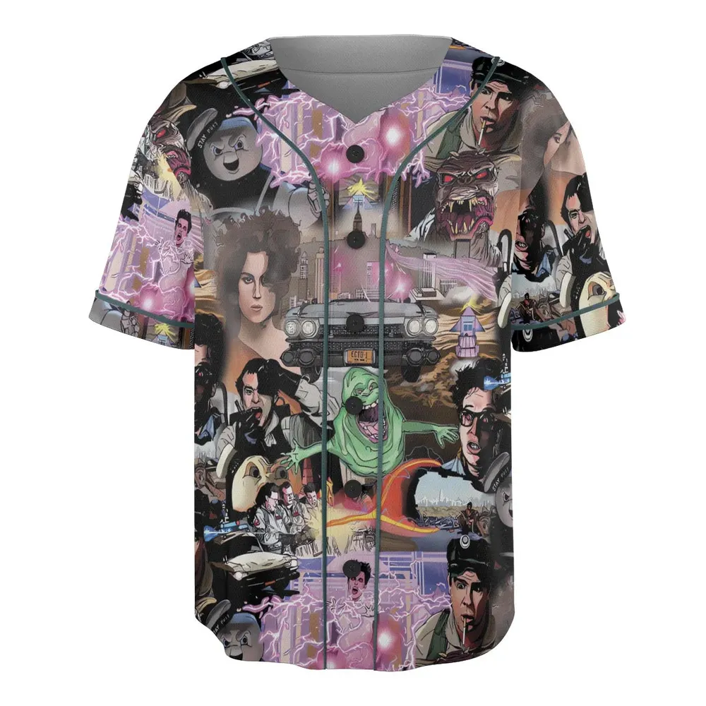 Ghostbusters Comic Style Montage Unisex Baseball Jersey - 3