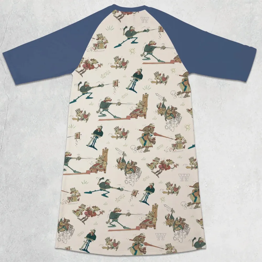 Cap'n Crunch And King Vitaman Character 3/4 Sleeve Raglan Dress - 2