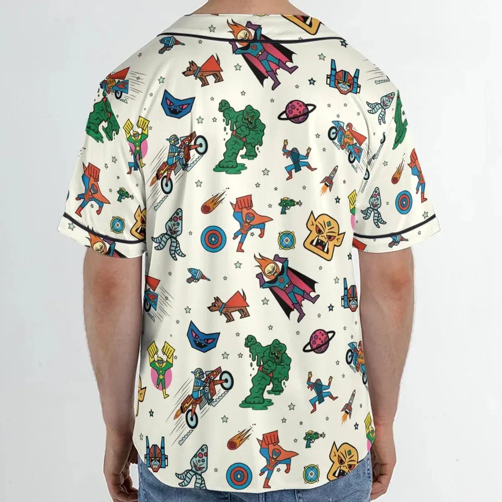 Nastalgic Cartoon Villains Unisex Baseball Jersey - 2