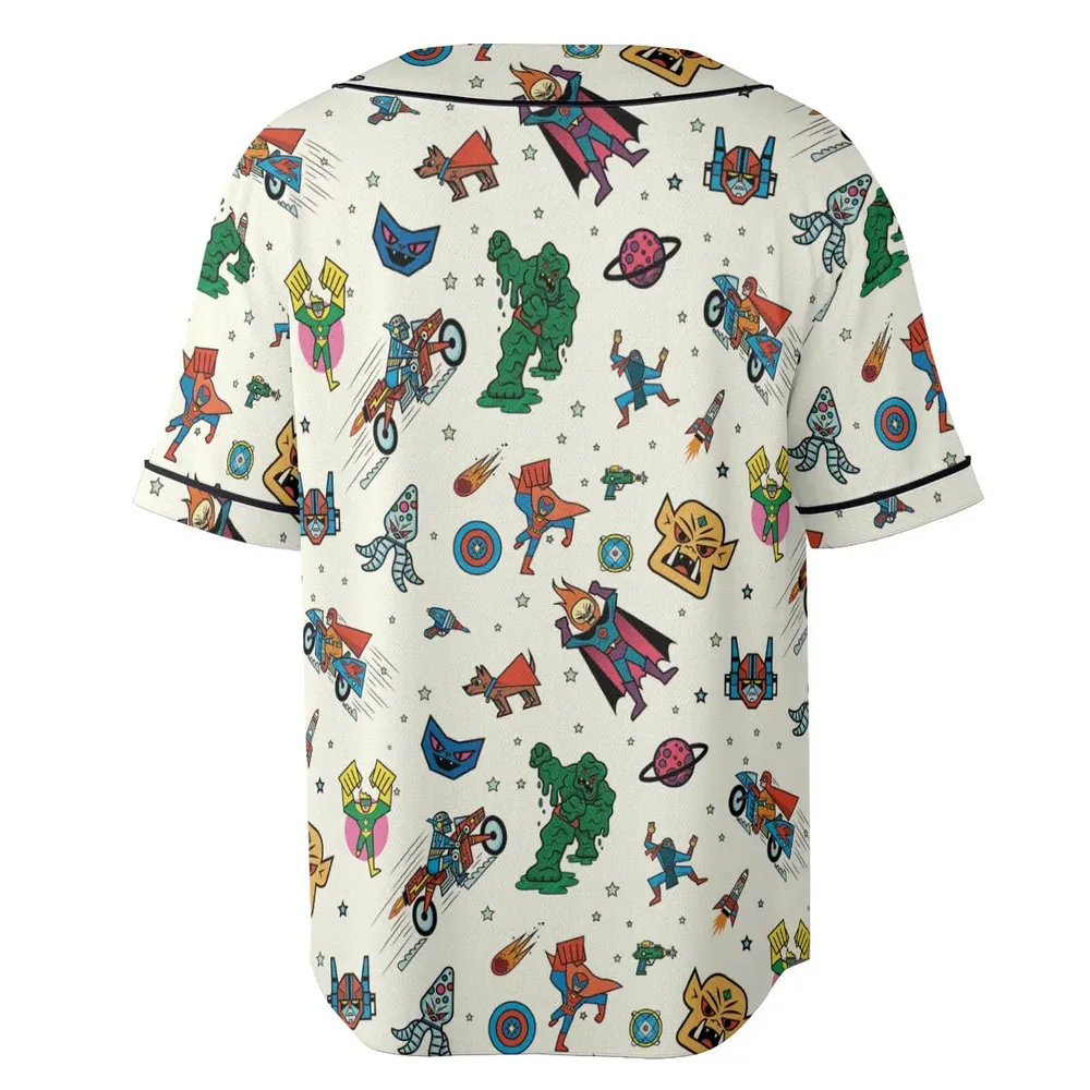Nastalgic Cartoon Villains Unisex Baseball Jersey - 4