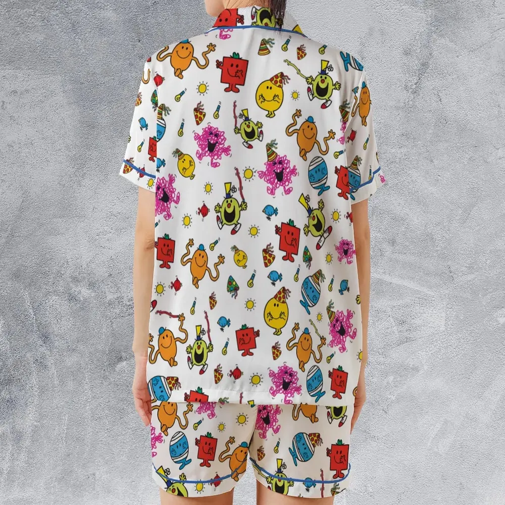Party Mr. Men Little Miss Satin Short-Sleeve Pajamas Set - 2