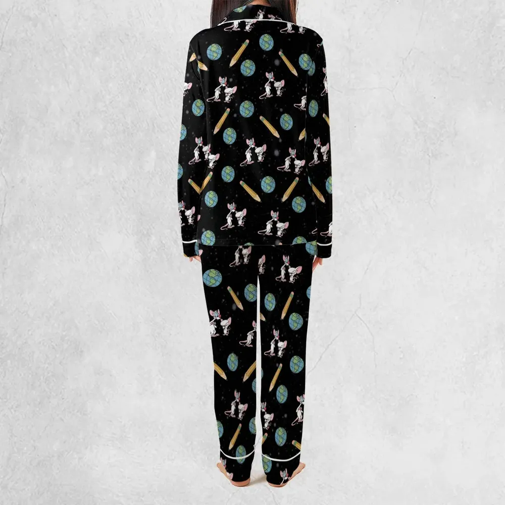 Geek Drip Pinky and The Brain Pajamas Set - 3
