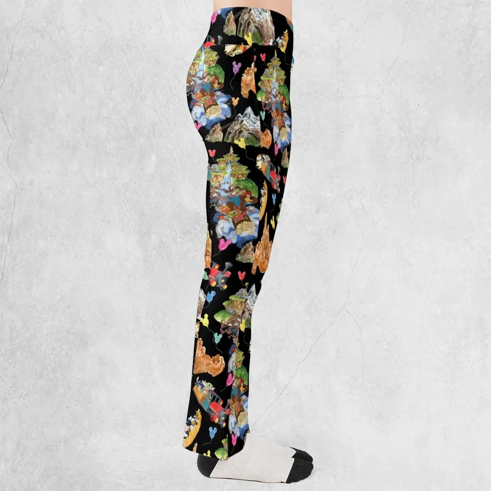 Mountain Magic Kingdom Parks Flare Leggings - 2