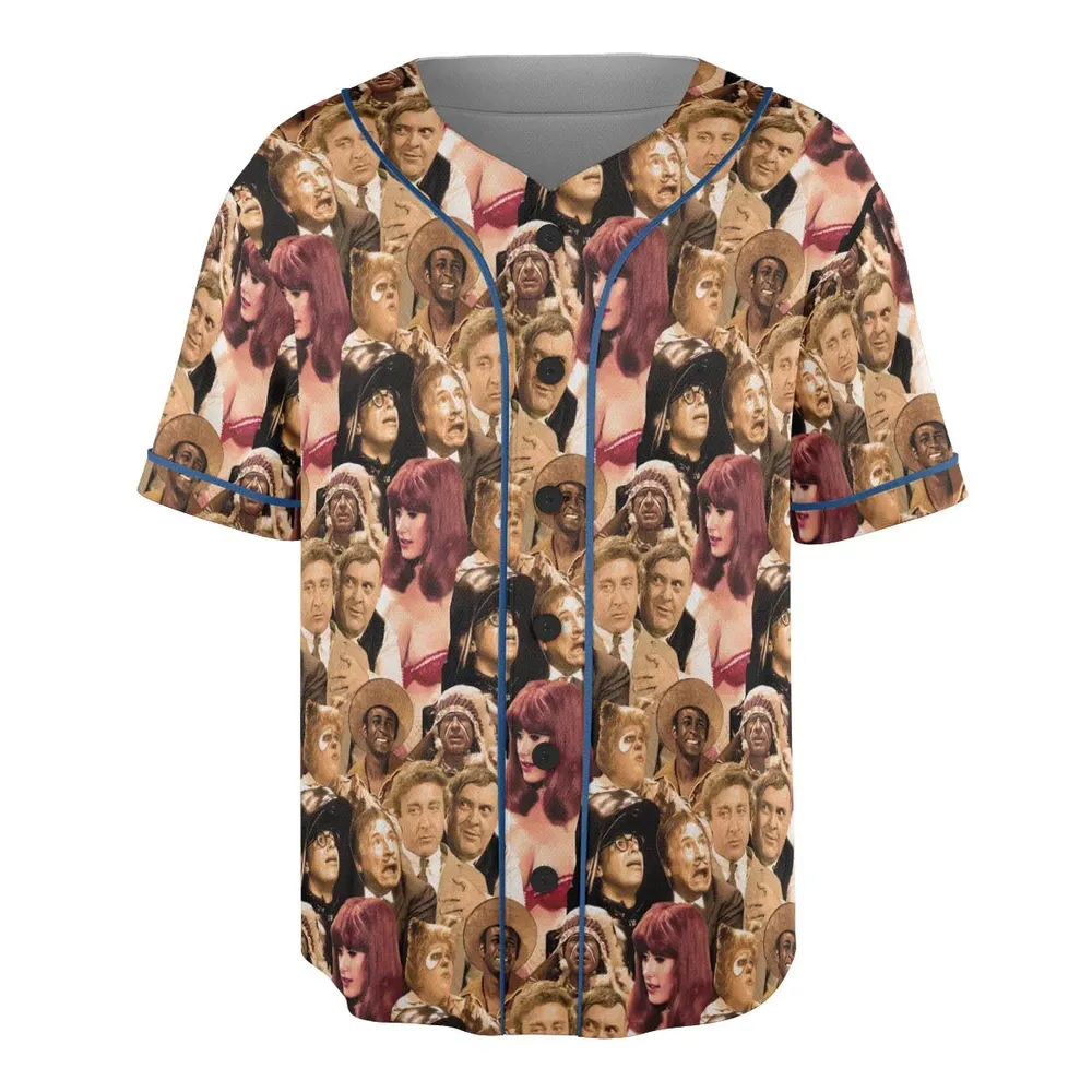 Mel Brook's movies collage Unisex Baseball Jersey - 3