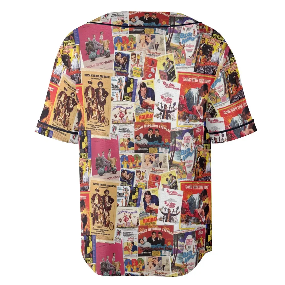 Hollywood Classics Collage Unisex Baseball Jersey - 4