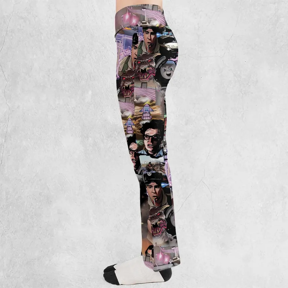 Ghostbusters Comic Style Montage Flare Leggings - 3