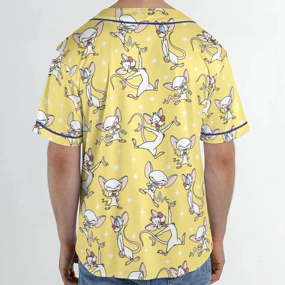 Lab Style Pinky and the Brain Unisex Baseball Jersey - 2