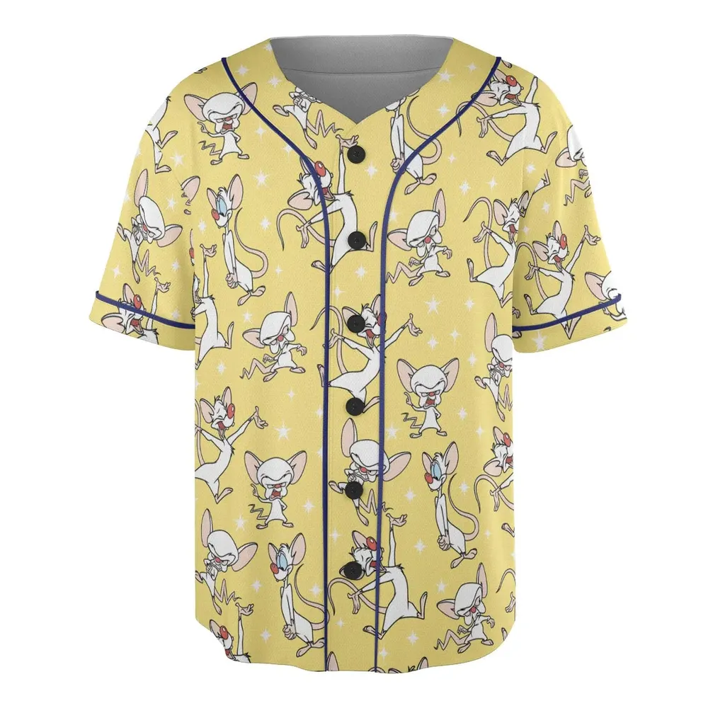 Lab Style Pinky and the Brain Unisex Baseball Jersey - 3