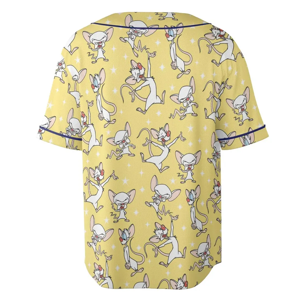 Lab Style Pinky and the Brain Unisex Baseball Jersey - 4
