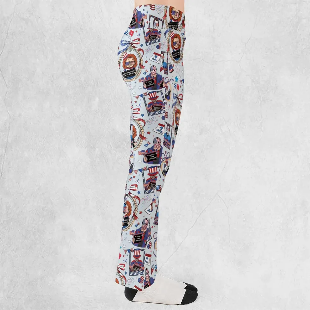 Patriotic Horror Flare Leggings - 2