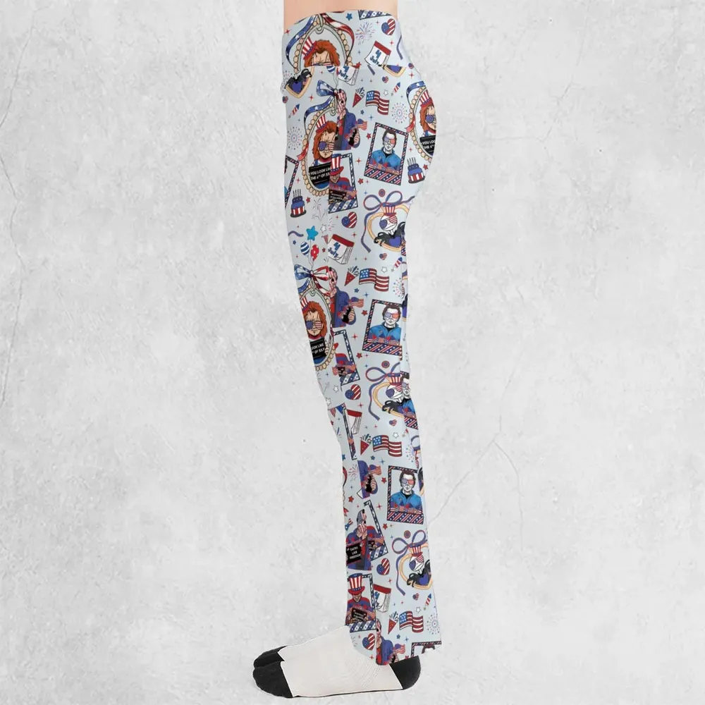 Patriotic Horror Flare Leggings - 3