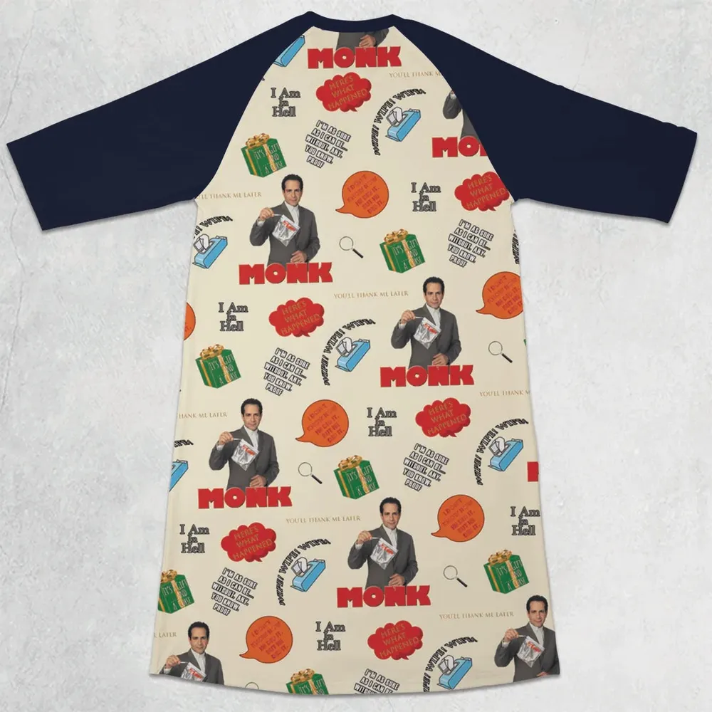 Here’s What Happened Monk 3/4 Sleeve Raglan Dress - 2