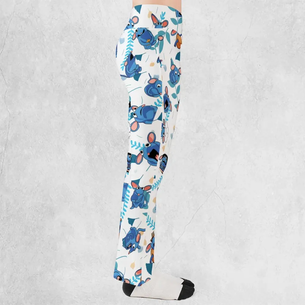 Cute Tutter Bear in the Big Blue House Flare Leggings - 2