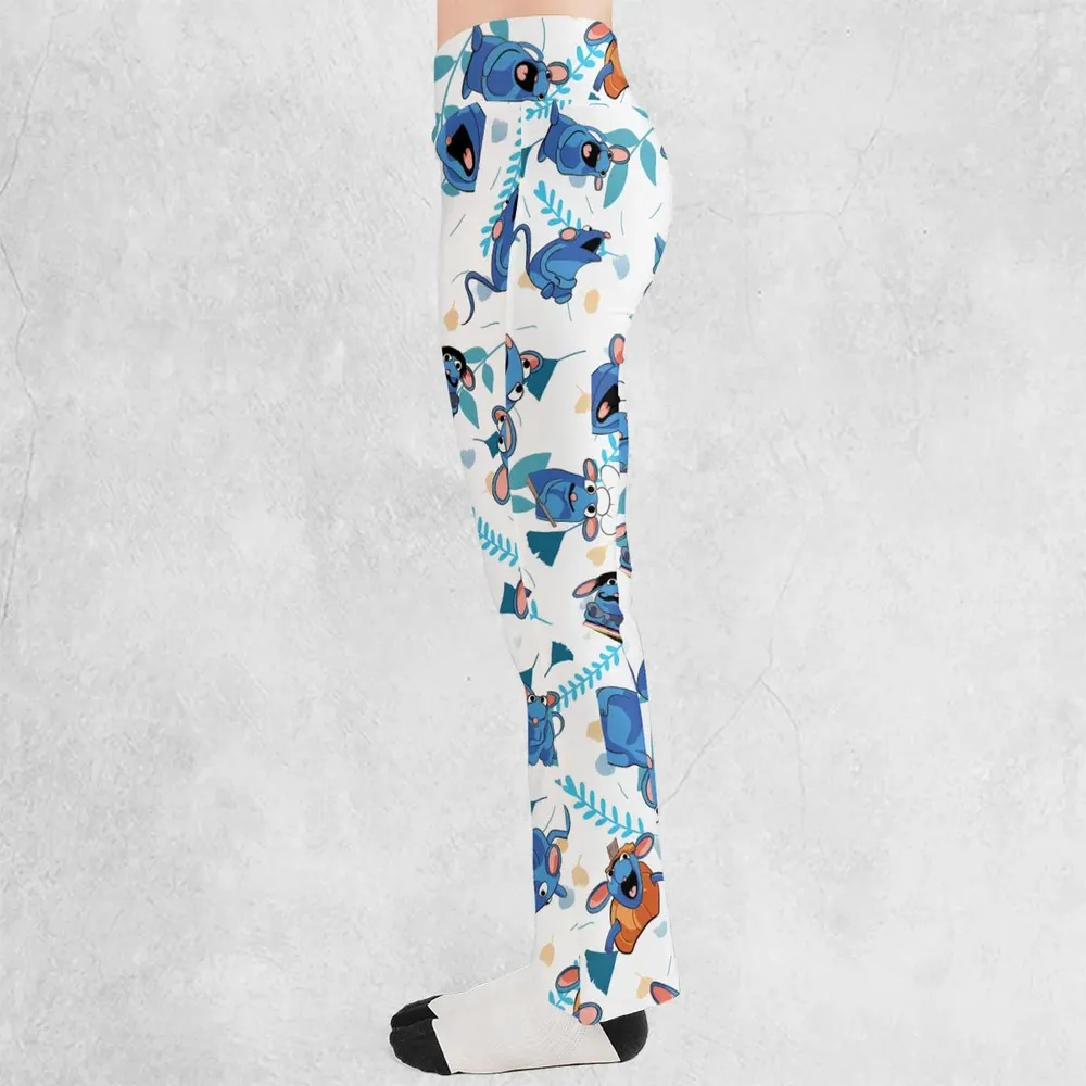 Cute Tutter Bear in the Big Blue House Flare Leggings - 3