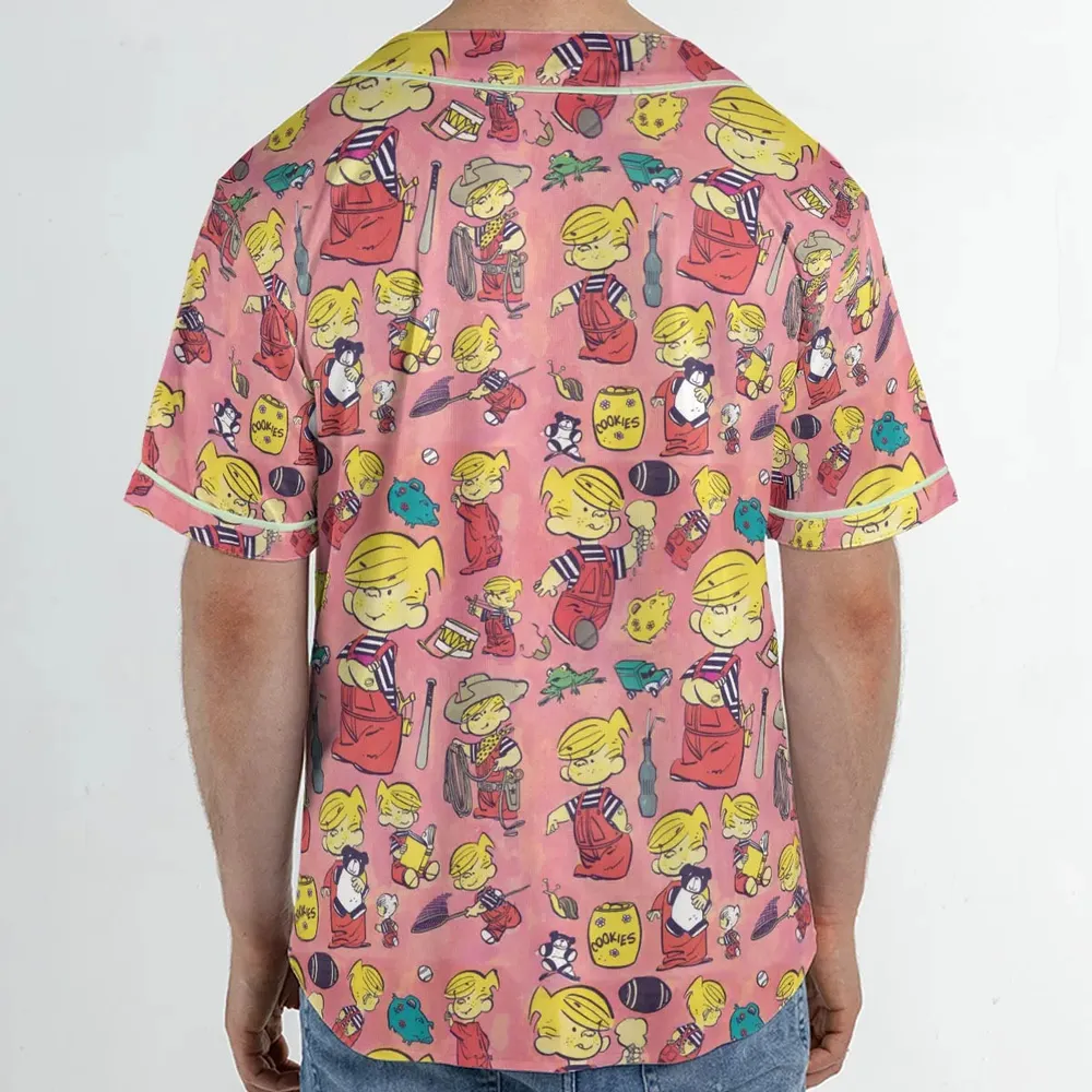 Just Pretend I'm Listening Dennis The Menace Unisex Baseball Jersey - 2