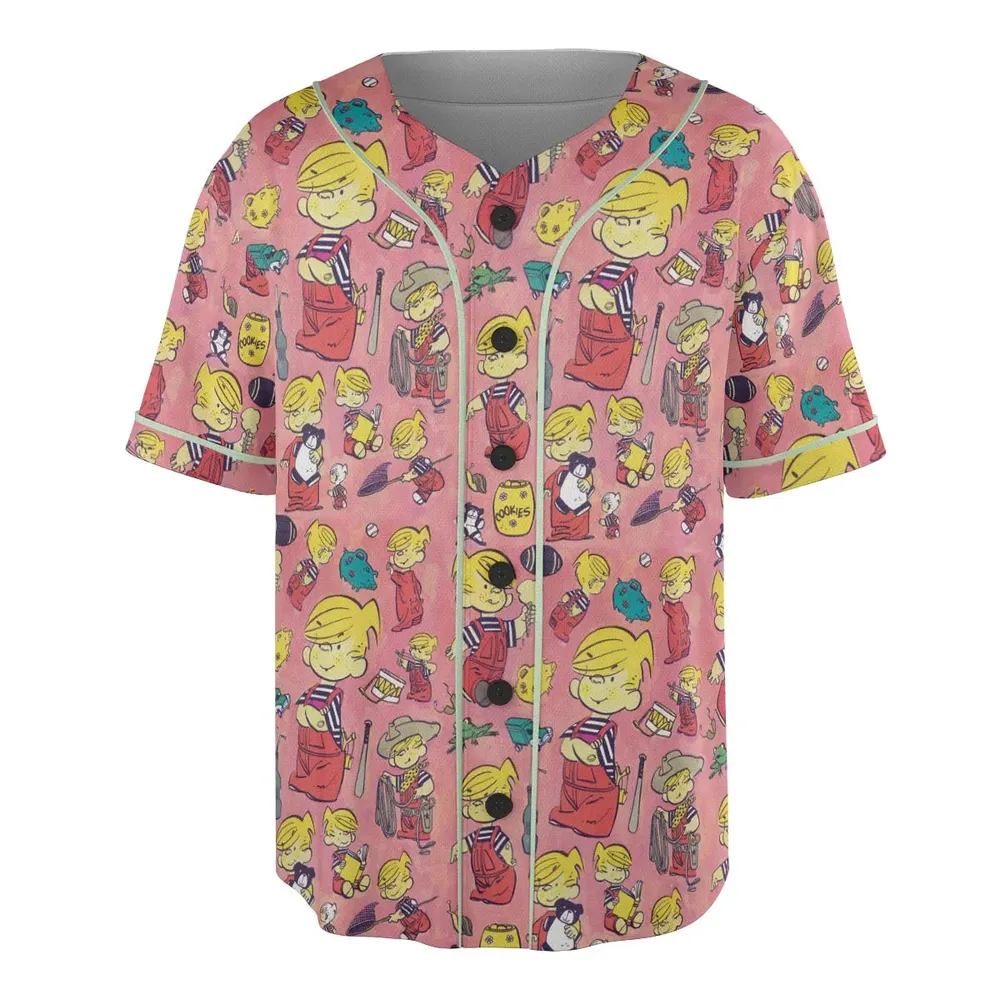 Just Pretend I'm Listening Dennis The Menace Unisex Baseball Jersey - 3
