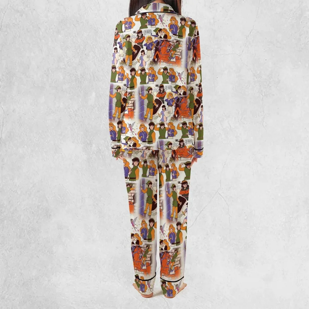 Link And Princess Zelda The Legend Of Zelda Animated Pajamas Set - 3