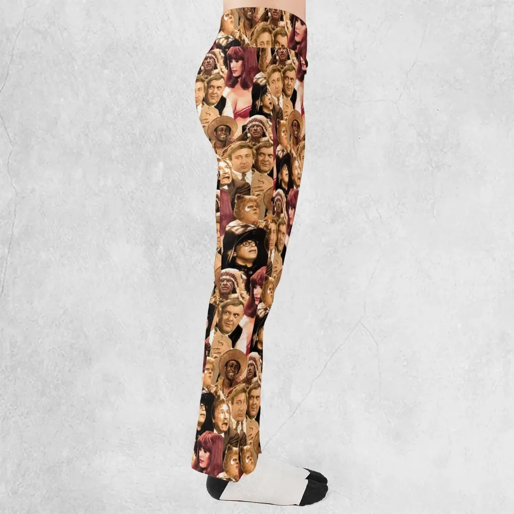 Mel Brook's movies collage Flare Leggings - 2