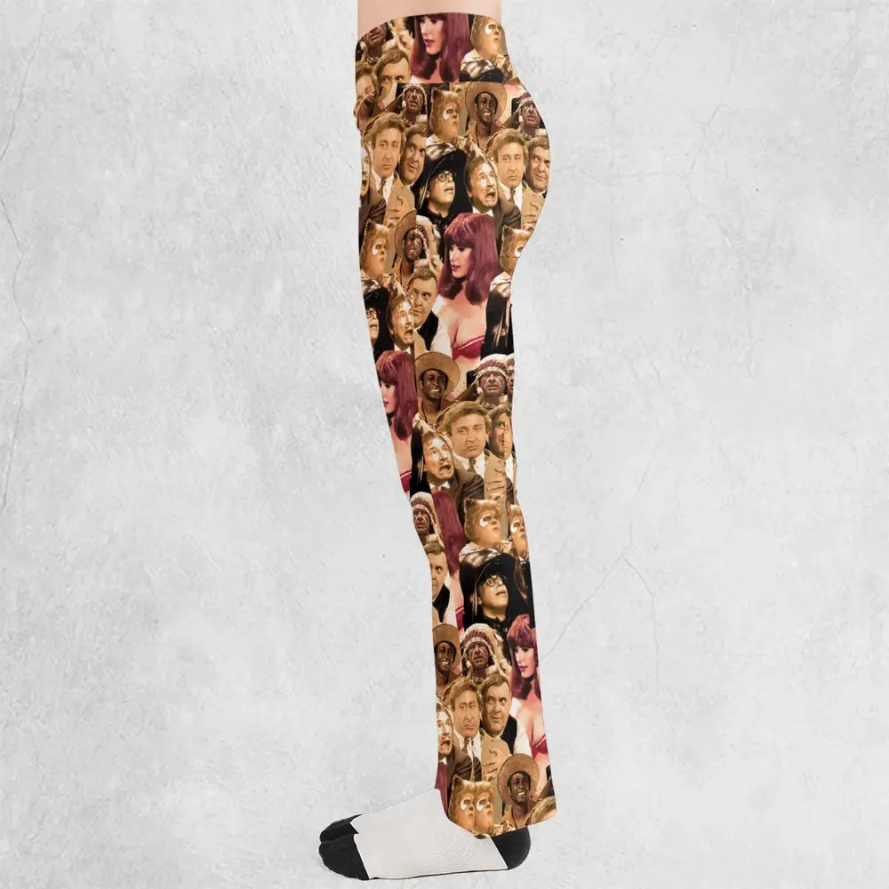 Mel Brook's movies collage Flare Leggings - 3