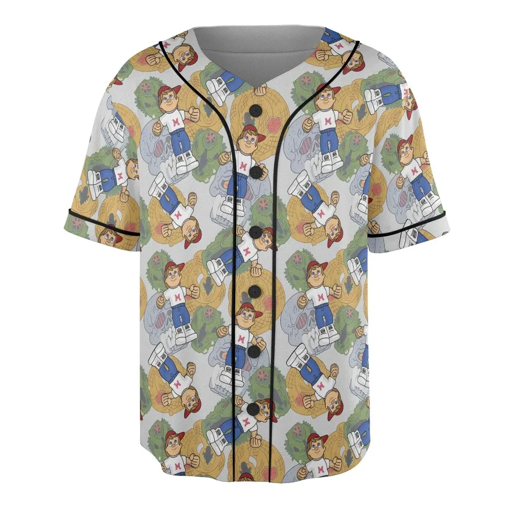 Mighty Max Monster Unisex Baseball Jersey - 3