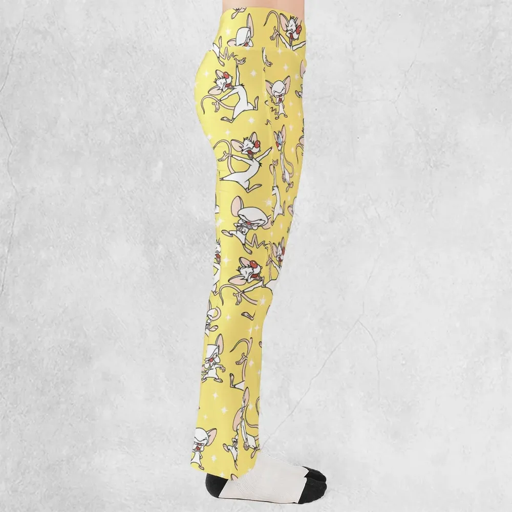 Lab Style Pinky and the Brain Flare Leggings - 2