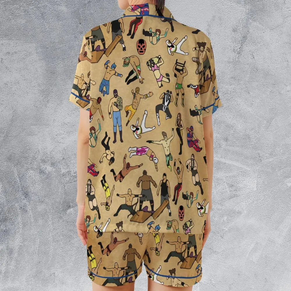 Lucha Undergound Satin Short-Sleeve Pajamas Set - 2