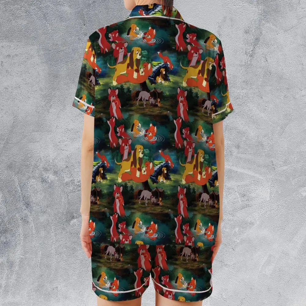 The Fox and the Hound Satin Short-Sleeve Pajamas Set - 2