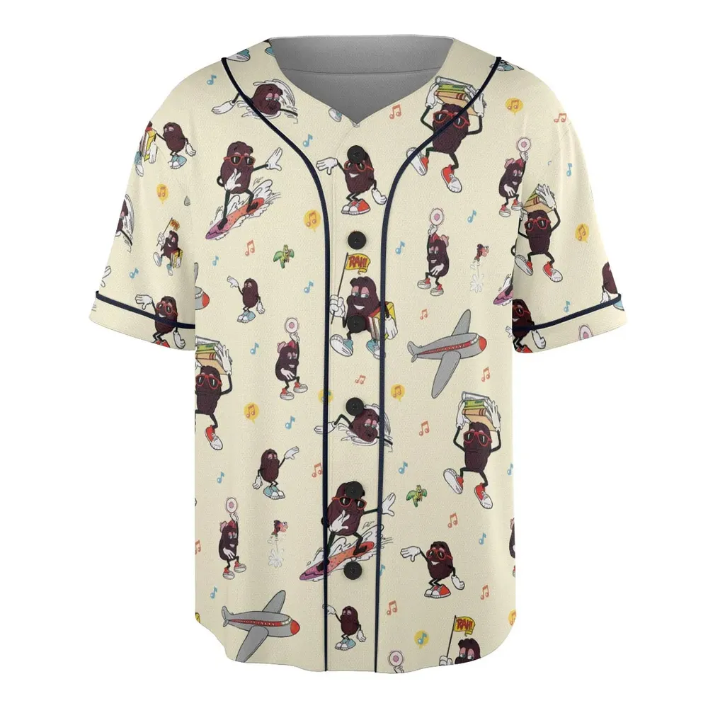 Hardee's california Raisins Mascots Unisex Baseball Jersey - 3