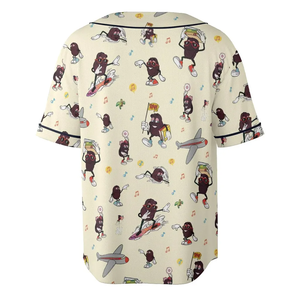 Hardee's california Raisins Mascots Unisex Baseball Jersey - 4