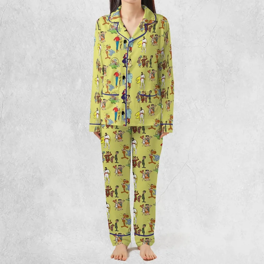 60s Cartoon Characters Pajamas Set - 2
