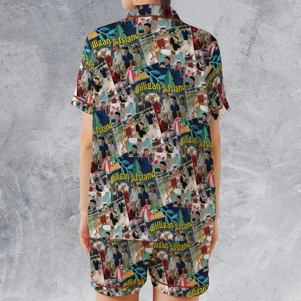 Island Time Gilligan's Island Satin Short-Sleeve Pajamas Set - 2