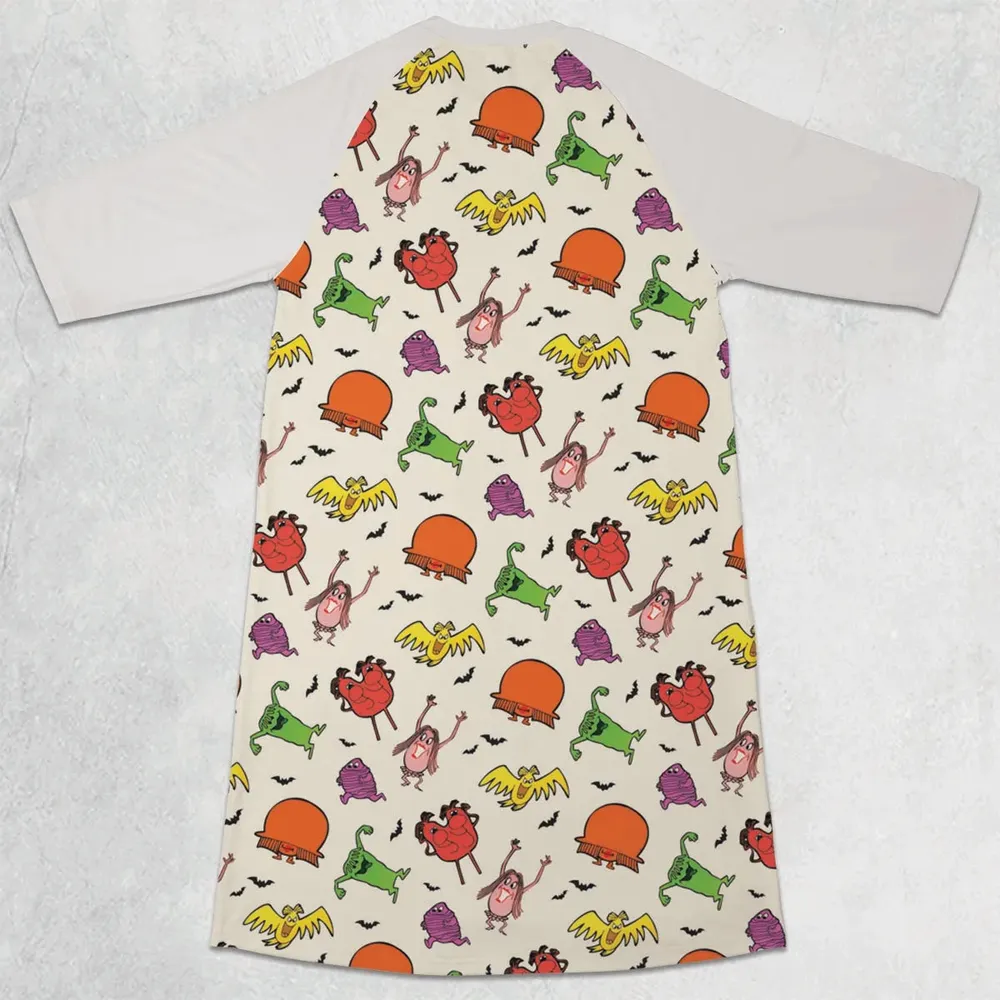 Little Monster 3/4 Sleeve Raglan Dress - 2