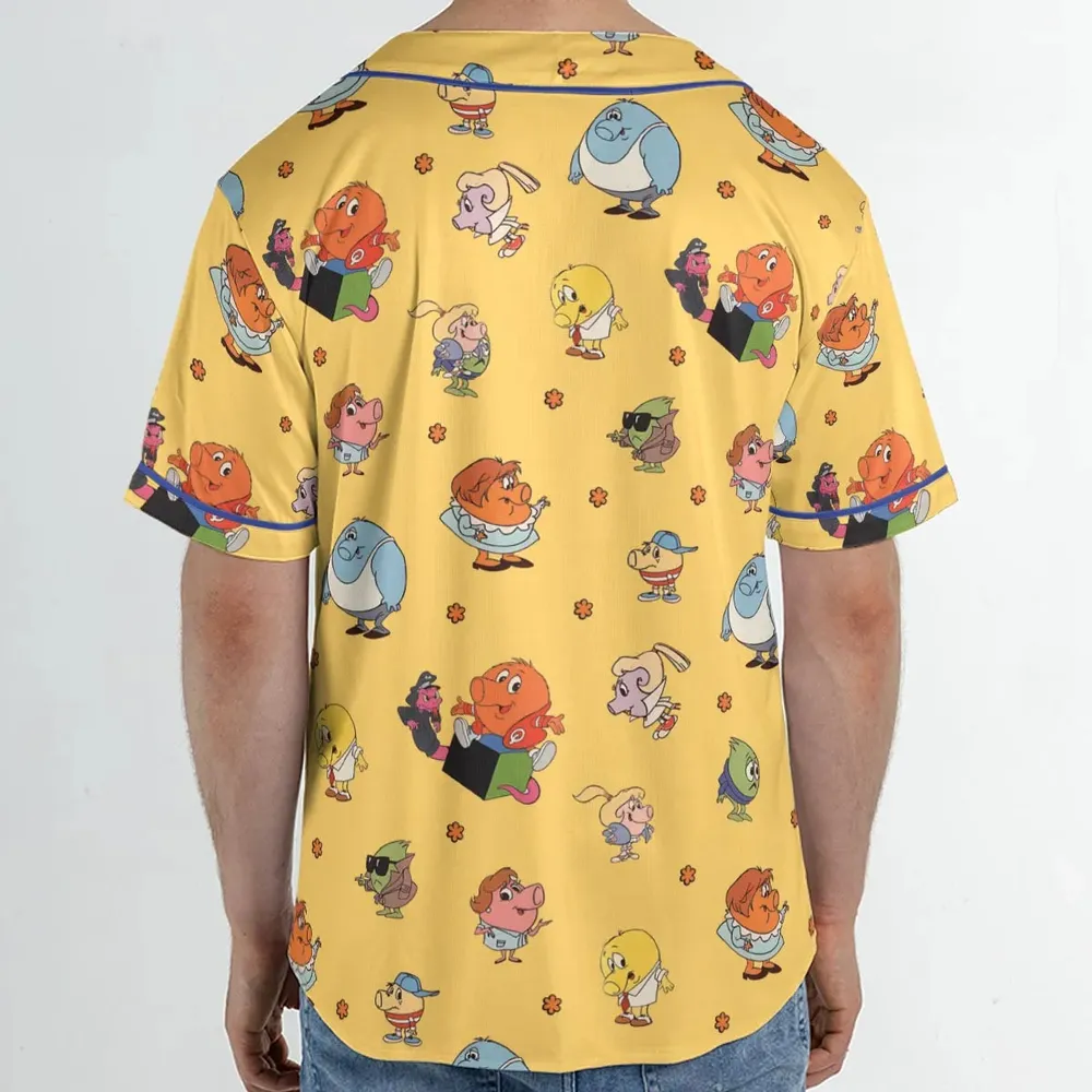 80s Arcade Game Qbert Unisex Baseball Jersey - 2