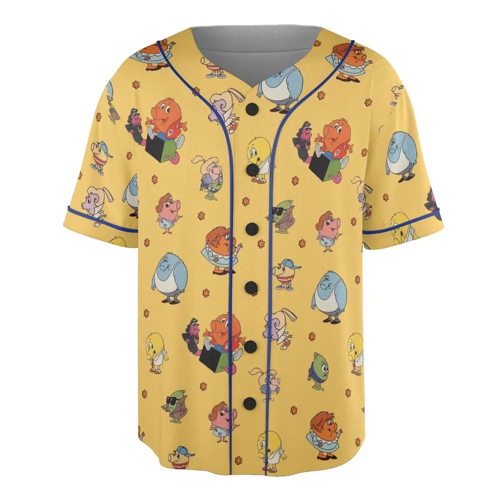 80s Arcade Game Qbert Unisex Baseball Jersey - 3