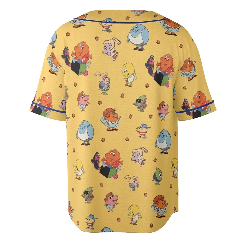 80s Arcade Game Qbert Unisex Baseball Jersey - 4