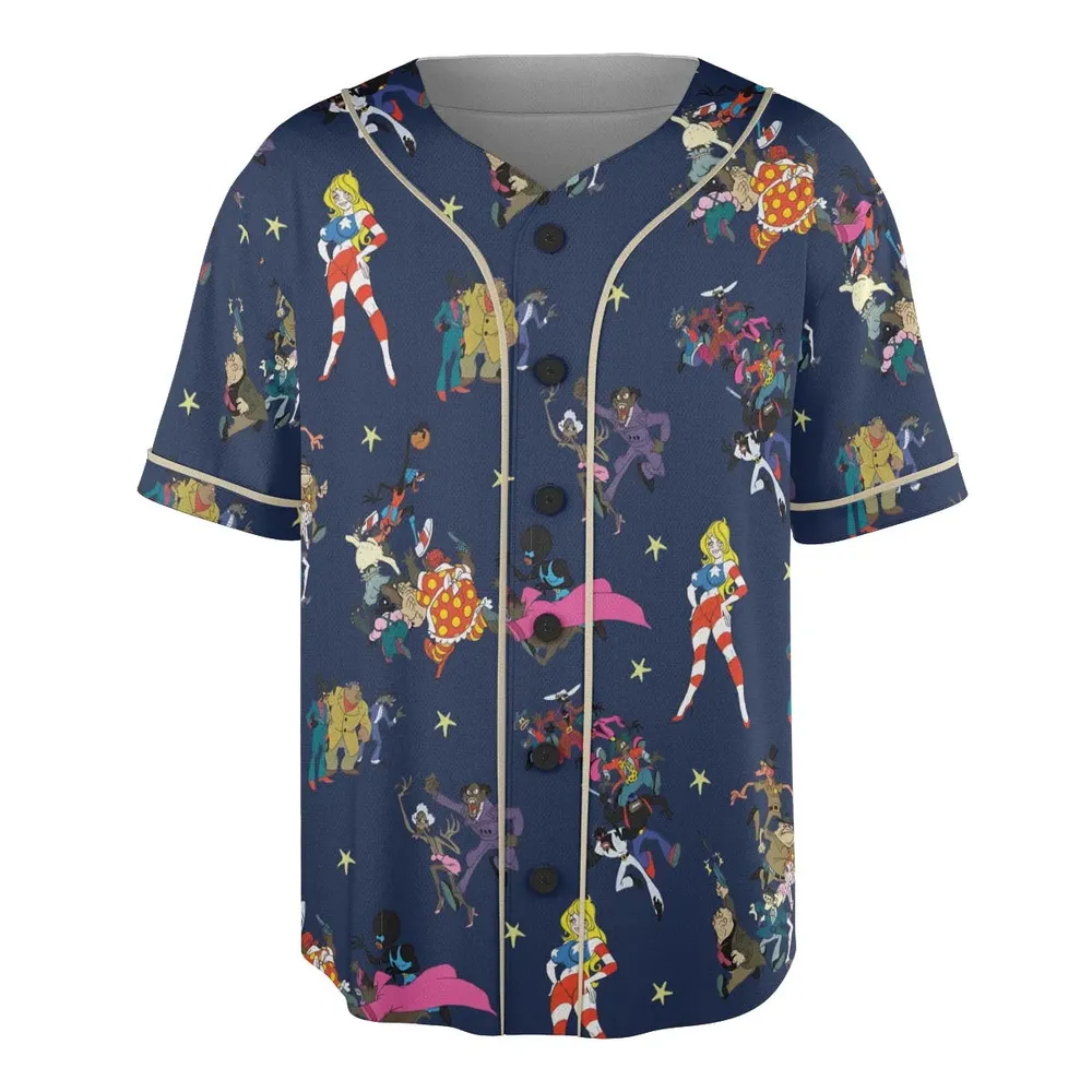 Coonskin Characters Ralph Baskin Unisex Baseball Jersey - 3
