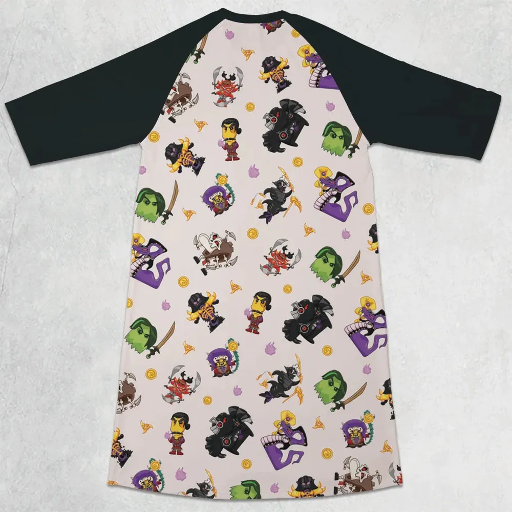 Ninjago Villains 3/4 Sleeve Raglan Dress - 2