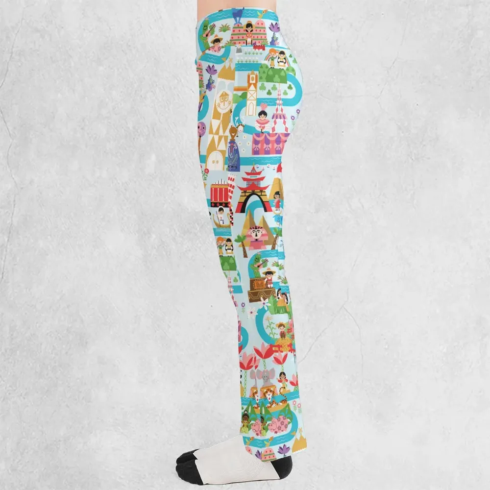 It's Small World Map Flare Leggings - 3