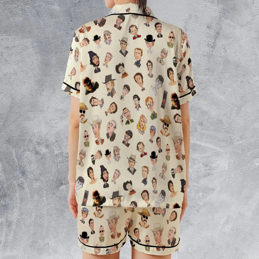 Easy Riders And Raging Bulls Characters Satin Short-Sleeve Pajamas Set - 2