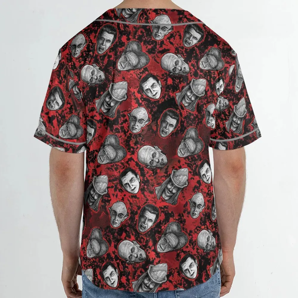 Many Faces Of Dracula Unisex Baseball Jersey - 2
