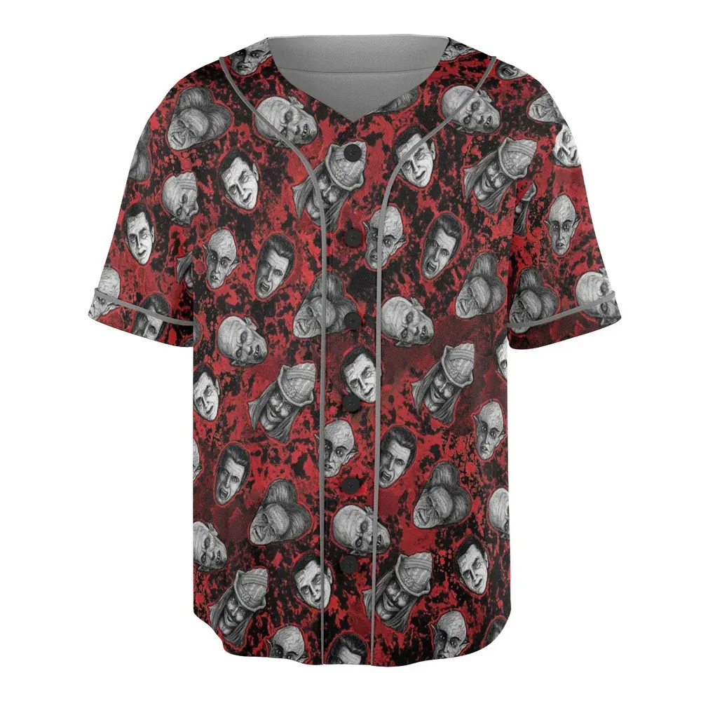 Many Faces Of Dracula Unisex Baseball Jersey - 3