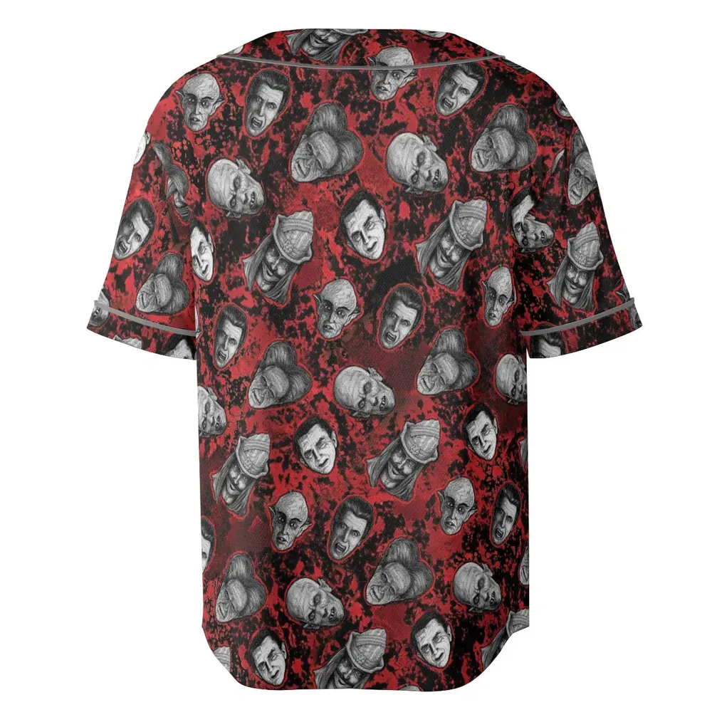 Many Faces Of Dracula Unisex Baseball Jersey - 4