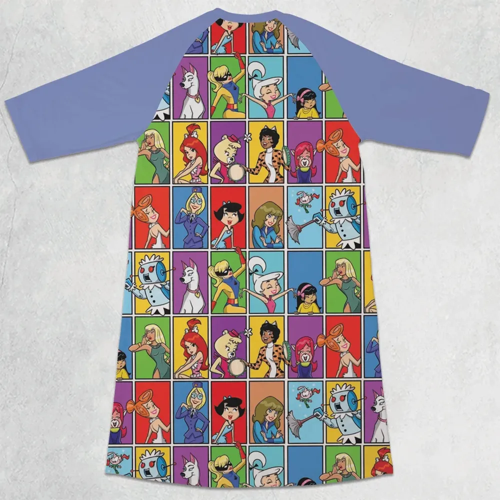 The women of Hanna Barbera 3/4 Sleeve Raglan Dress - 2