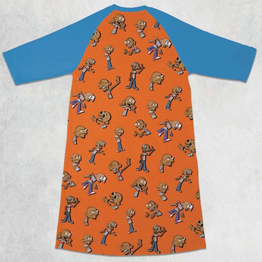 Gandhi On Repeat Clone High 3/4 Sleeve Raglan Dress - 2