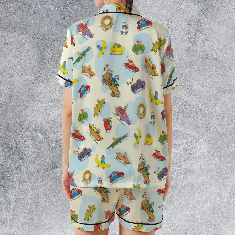 The Busy World of Richard Scarry Satin Short-Sleeve Pajamas Set - 2