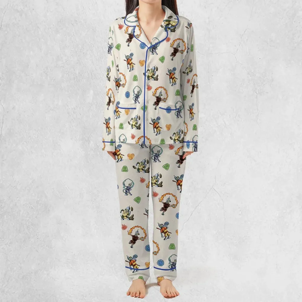 Water Earth Fire Air Bender Futurama Pajamas Set - 2