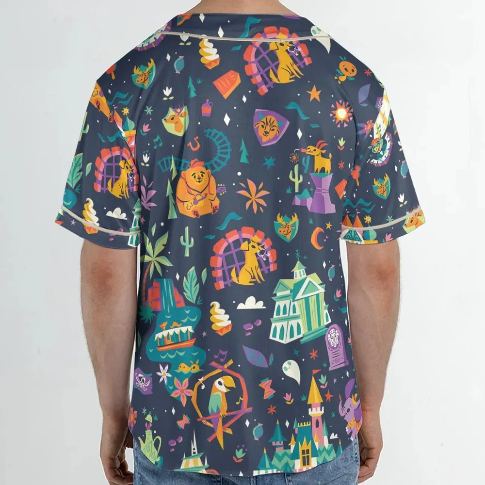 Magic Kingdom Theme Unisex Baseball Jersey - 2