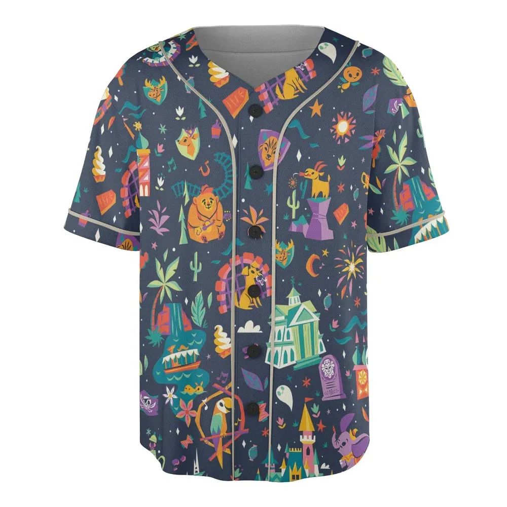 Magic Kingdom Theme Unisex Baseball Jersey - 3