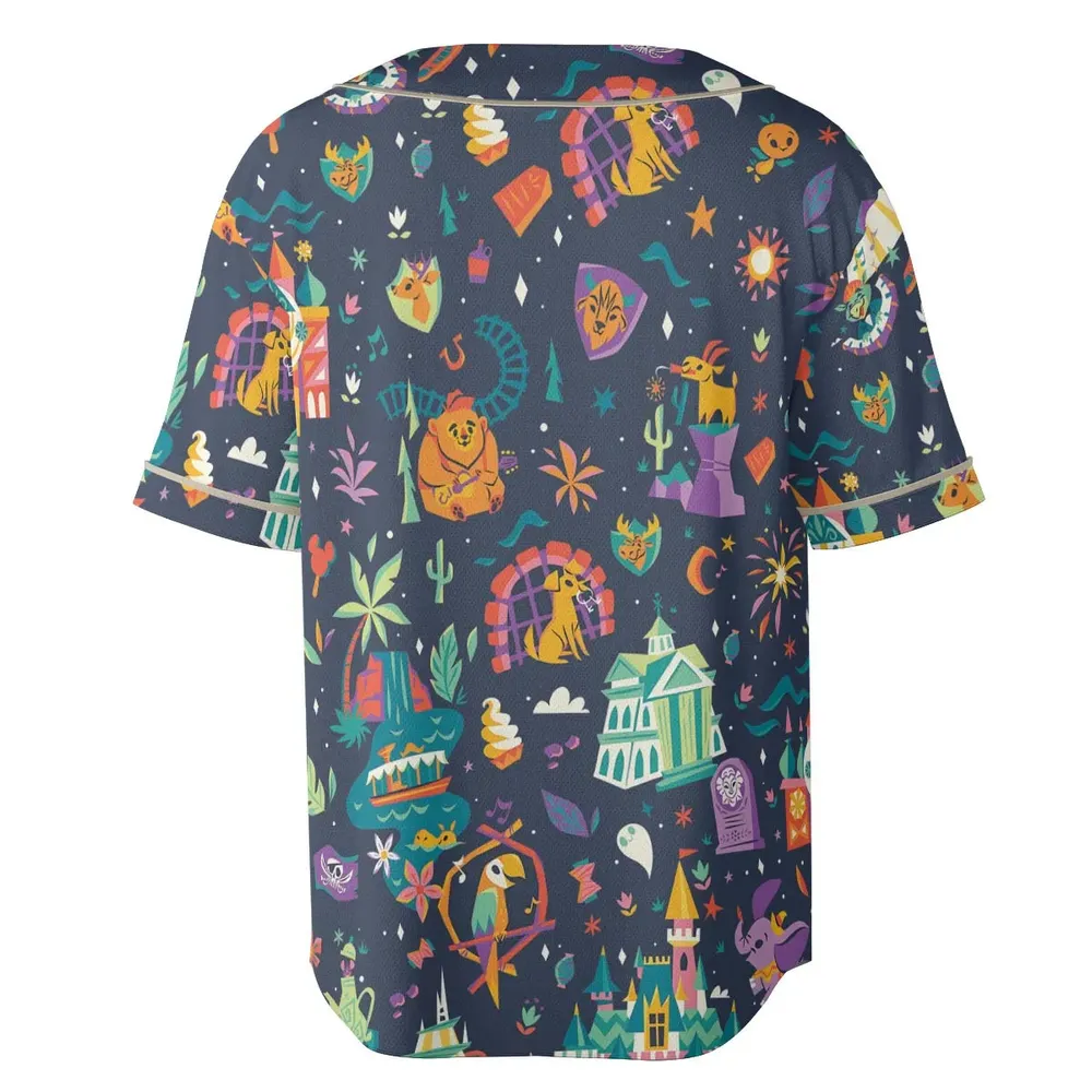 Magic Kingdom Theme Unisex Baseball Jersey - 4
