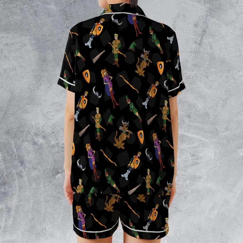 Dungeons & Mysteries Satin Short-Sleeve Pajamas Set - 2